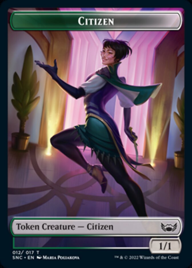 Plant // Citizen Double-sided Token [Streets of New Capenna Commander Tokens] | Tabernacle Games