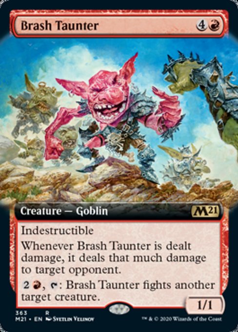 Brash Taunter (Extended Art) [Core Set 2021] | Tabernacle Games