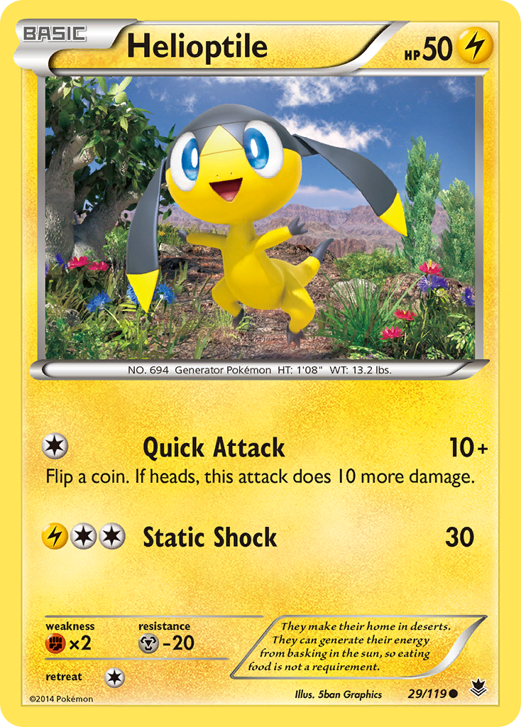 Helioptile (29/119) [XY: Phantom Forces] | Tabernacle Games