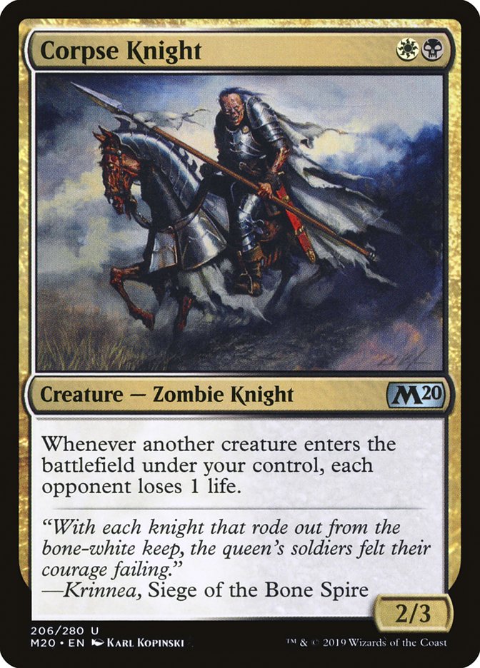 Corpse Knight (2/3 Misprint) [Core Set 2020] | Tabernacle Games