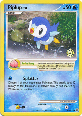 Piplup (72/100) [Countdown Calendar Promos] | Tabernacle Games