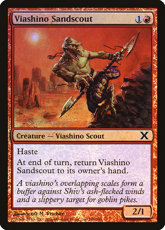 Viashino Sandscout (Premium Foil) [Tenth Edition] | Tabernacle Games