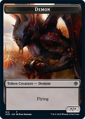 Demon // Demon Double-Sided Token [Starter Commander Decks] | Tabernacle Games