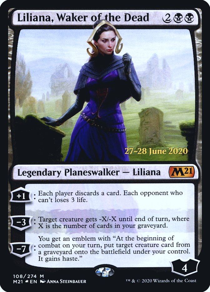 Liliana, Waker of the Dead  [Core Set 2021 Prerelease Promos] | Tabernacle Games