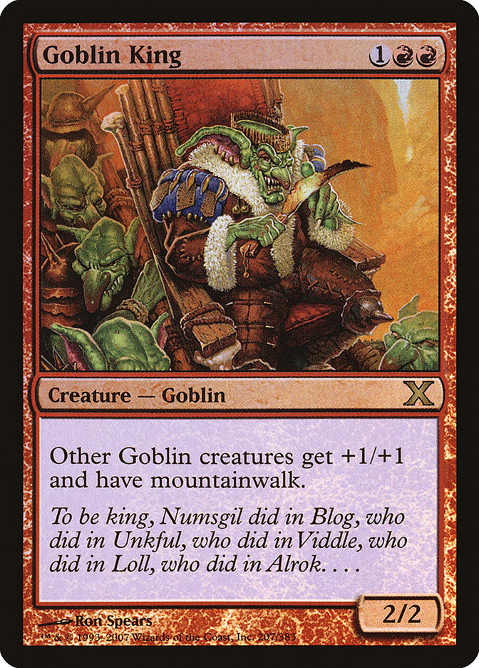 Goblin King (Premium Foil) [Tenth Edition] | Tabernacle Games