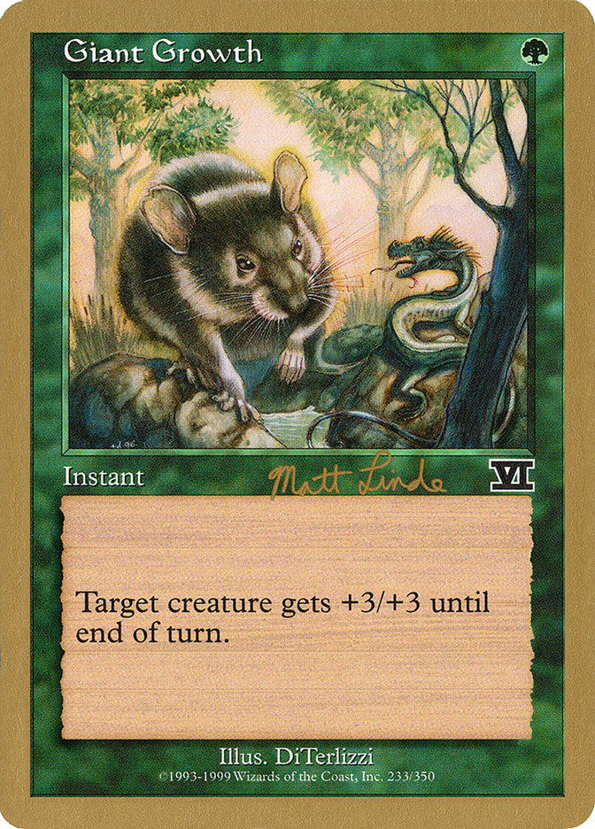 Giant Growth (Matt Linde) [World Championship Decks 1999] | Tabernacle Games