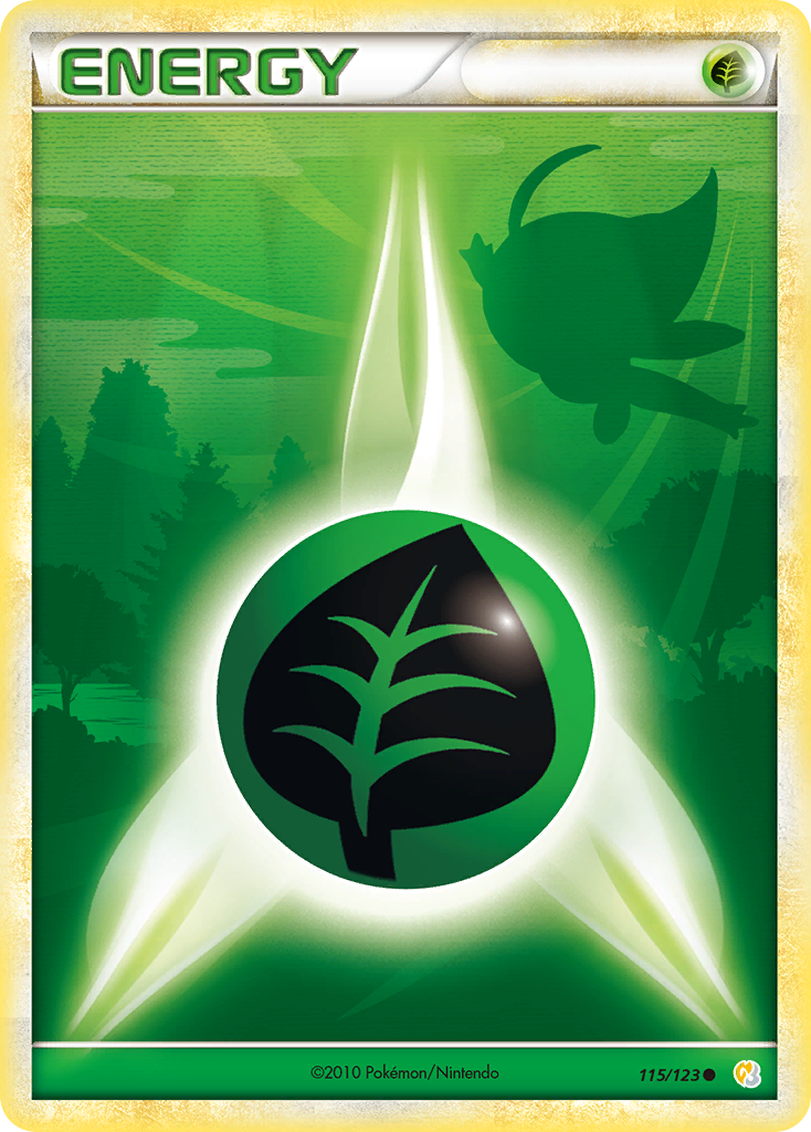 Grass Energy (115/123) [HeartGold & SoulSilver: Base Set] | Tabernacle Games