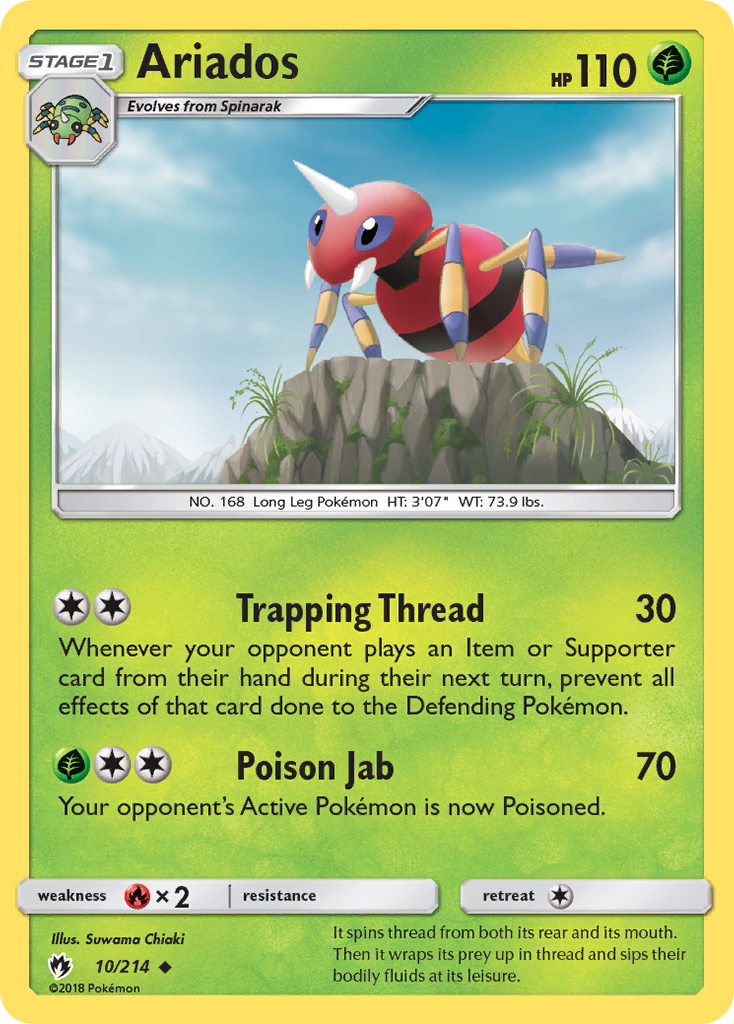 Ariados (10/214) [Sun & Moon: Lost Thunder] | Tabernacle Games