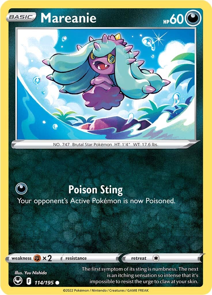 Mareanie (114/195) [Sword & Shield: Silver Tempest] | Tabernacle Games