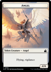 Elf Knight // Angel (0003) Double-Sided Token [Ravnica Remastered Tokens] | Tabernacle Games