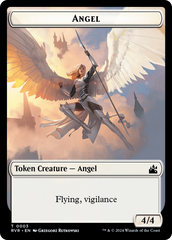 Bird // Angel (0003) Double-Sided Token [Ravnica Remastered Tokens] | Tabernacle Games