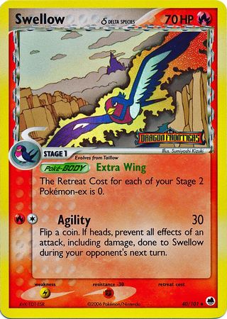 Swellow (40/101) (Delta Species) (Stamped) [EX: Dragon Frontiers] | Tabernacle Games