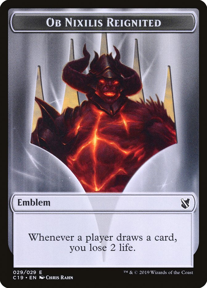 Ob Nixilis Reignited Emblem [Commander 2019 Tokens] | Tabernacle Games