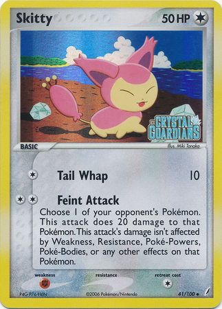 Skitty (41/100) (Stamped) [EX: Crystal Guardians] | Tabernacle Games