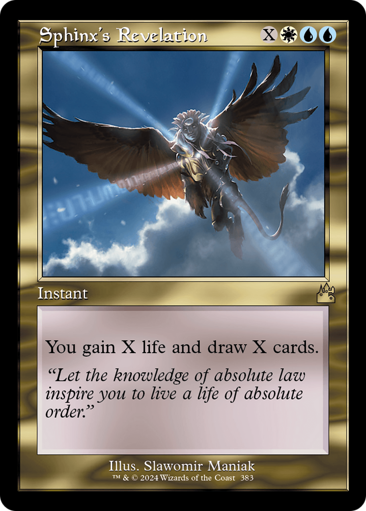Sphinx's Revelation (Retro Frame) [Ravnica Remastered] | Tabernacle Games
