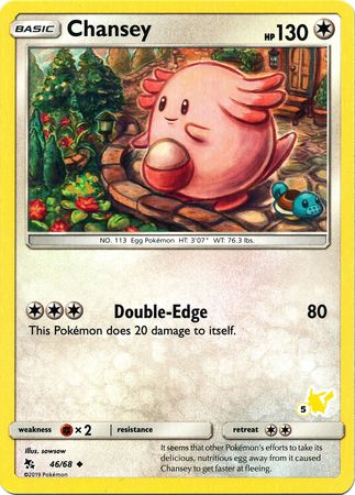 Chansey (46/68) (Pikachu Stamp #5) [Battle Academy 2020] | Tabernacle Games
