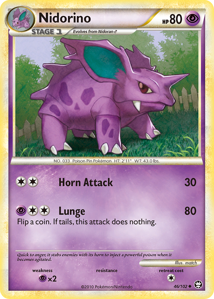 Nidorino (46/102) [HeartGold & SoulSilver: Triumphant] | Tabernacle Games