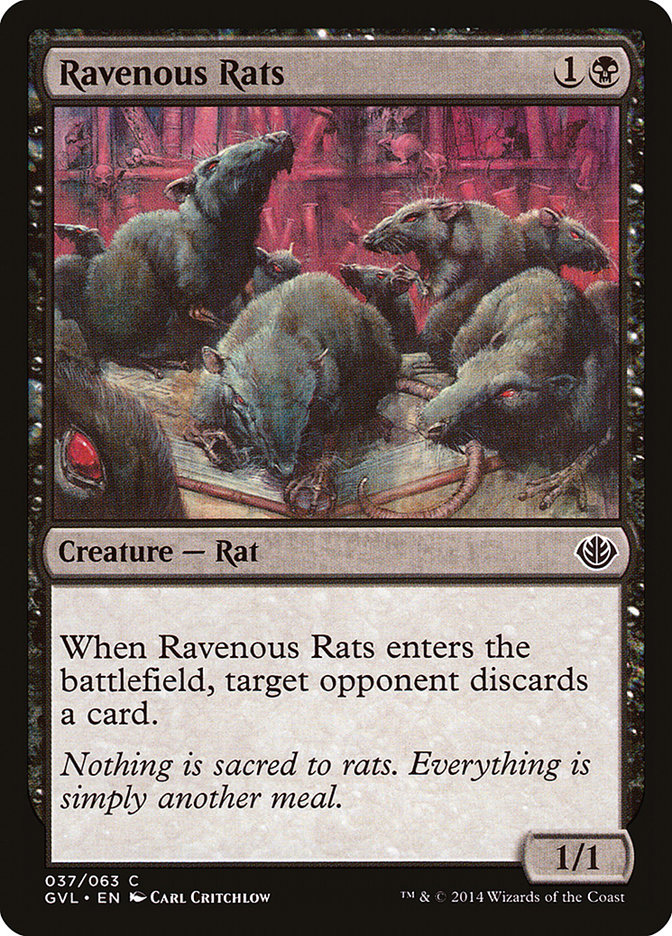 Ravenous Rats (Garruk vs. Liliana) [Duel Decks Anthology] | Tabernacle Games