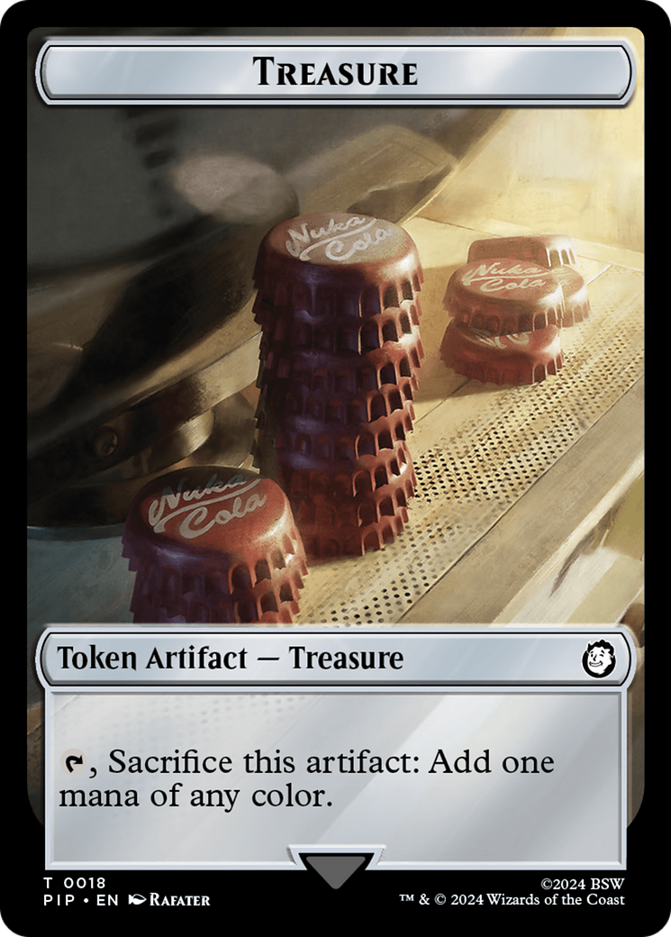 Treasure (0018) // Warrior Double-Sided Token [Fallout Tokens] | Tabernacle Games