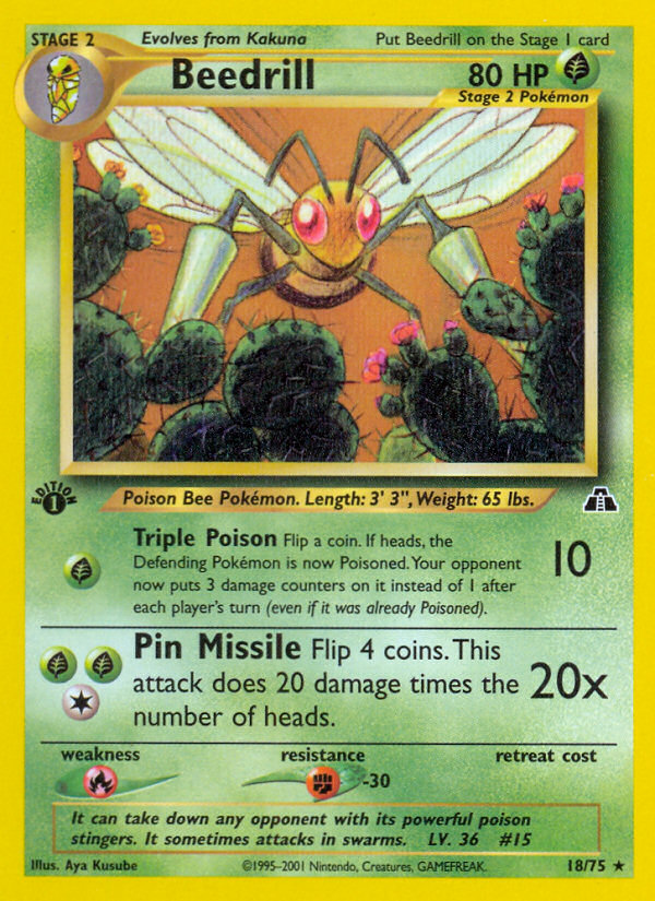 Beedrill (18/75) [Neo Discovery 1st Edition] | Tabernacle Games