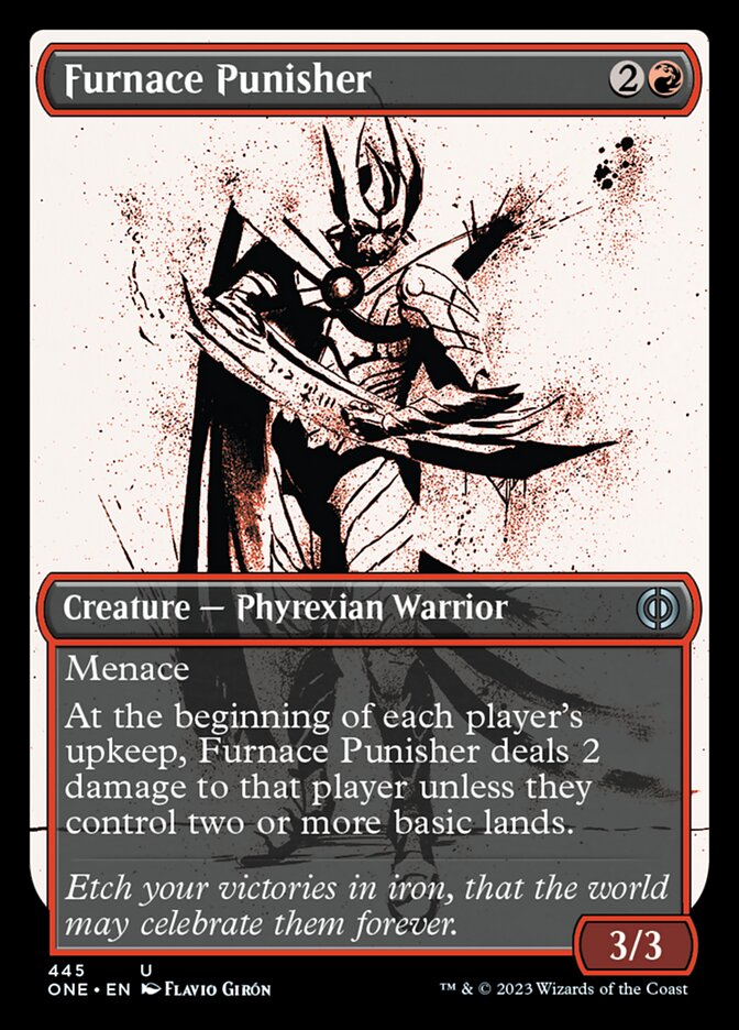 Furnace Punisher (Showcase Ichor Step-and-Compleat Foil) [Phyrexia: All Will Be One] | Tabernacle Games