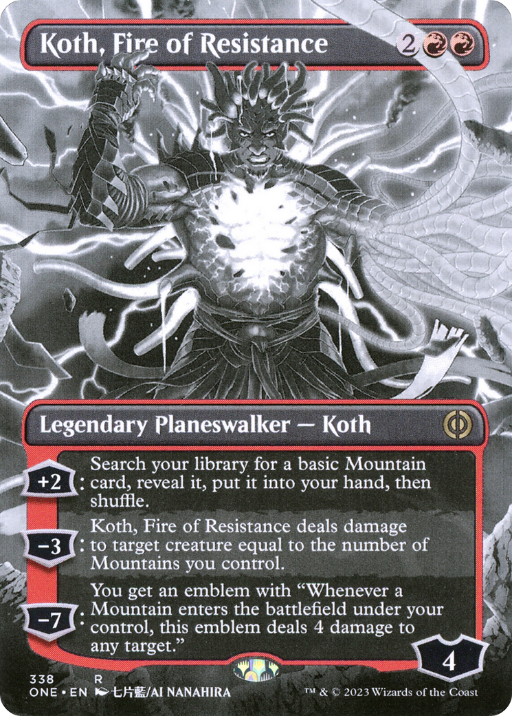 Koth, Fire of Resistance (Borderless Manga) [Phyrexia: All Will Be One] | Tabernacle Games