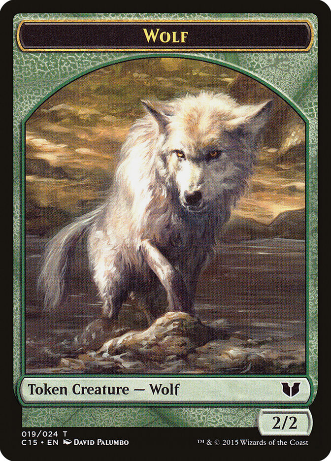 Wolf // Zombie Double-Sided Token [Commander 2015 Tokens] | Tabernacle Games
