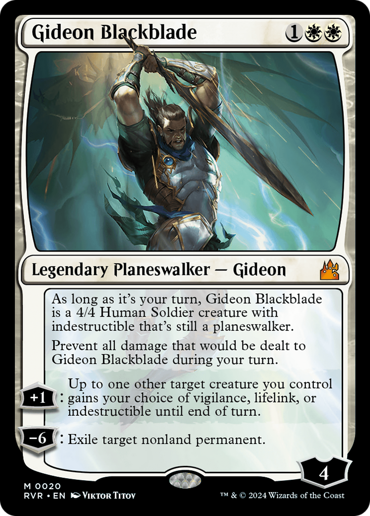 Gideon Blackblade [Ravnica Remastered] | Tabernacle Games