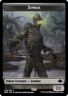 Zombie // Construct Double-Sided Token [Dominaria Remastered Tokens] | Tabernacle Games