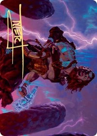 Toralf, God of Fury Art Card (Gold-Stamped Signature) [Kaldheim: Art Series] | Tabernacle Games