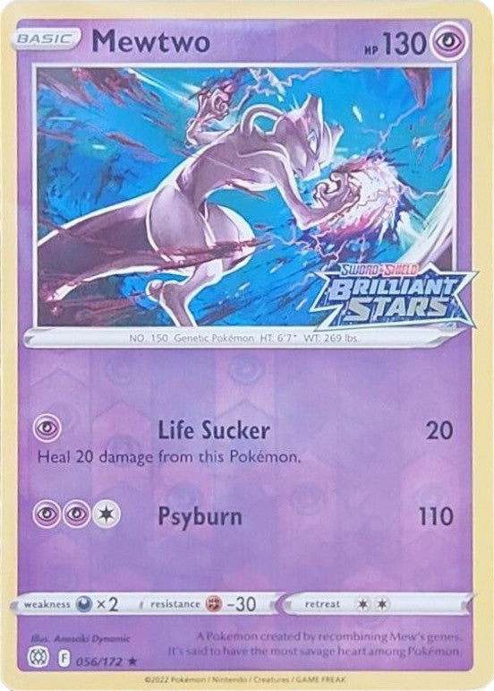 Mewtwo (056/172) (Brilliant Stars Stamped) [Sword & Shield: Brilliant Stars] | Tabernacle Games