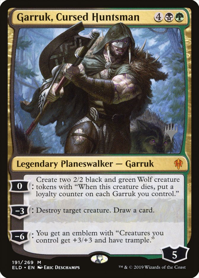 Garruk, Cursed Huntsman (Promo Pack) [Throne of Eldraine Promos] | Tabernacle Games