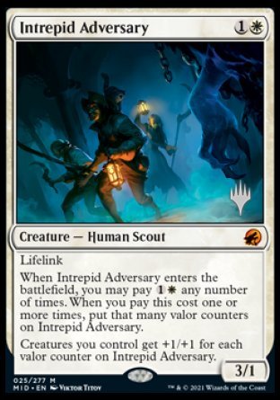 Intrepid Adversary (Promo Pack) [Innistrad: Midnight Hunt Promos] | Tabernacle Games