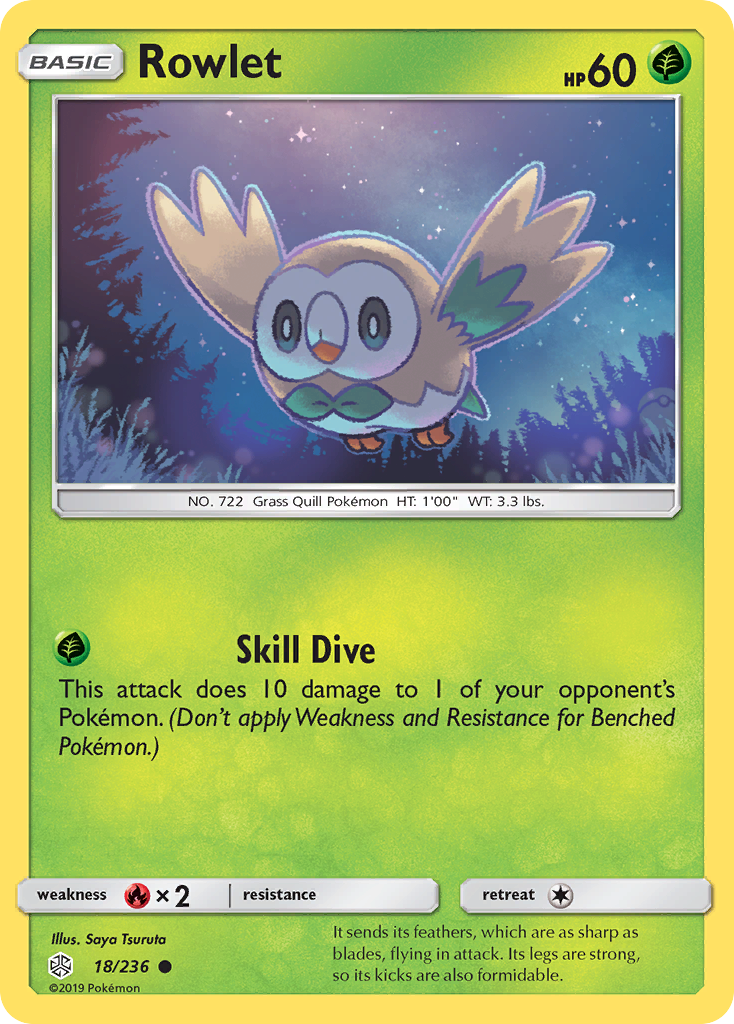 Rowlet (18/236) [Sun & Moon: Cosmic Eclipse] | Tabernacle Games