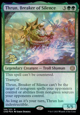 Thrun, Breaker of Silence [Phyrexia: All Will Be One Prerelease Promos] | Tabernacle Games