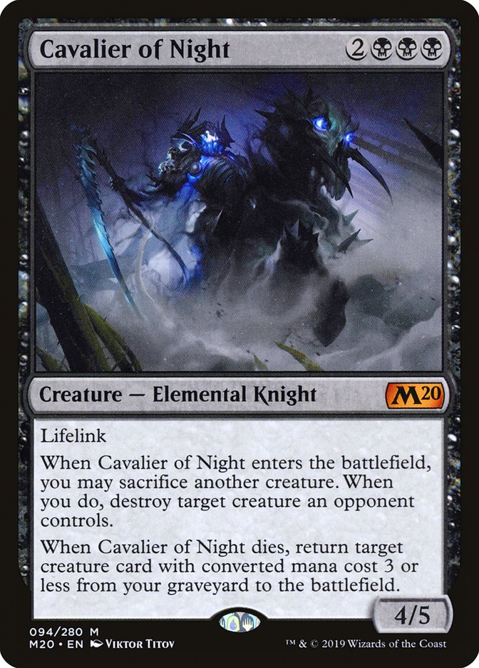 Cavalier of Night [Core Set 2020] | Tabernacle Games