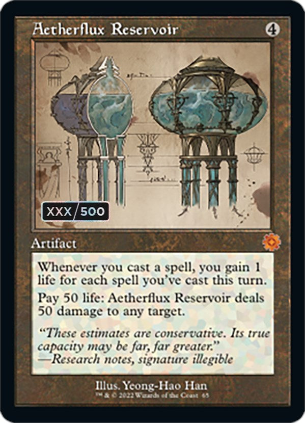 Aetherflux Reservoir (Retro Schematic) (Serial Numbered) [The Brothers' War Retro Artifacts] | Tabernacle Games