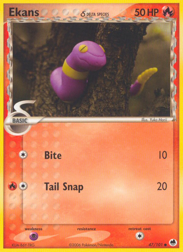 Ekans (47/101) (Delta Species) [EX: Dragon Frontiers] | Tabernacle Games