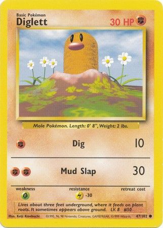 Diglett (47/102) [Base Set Unlimited] | Tabernacle Games