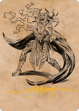 Livaan, Cultist of Tiamat Art Card (Gold-Stamped Signature) [Commander Legends: Battle for Baldur's Gate Art Series] | Tabernacle Games