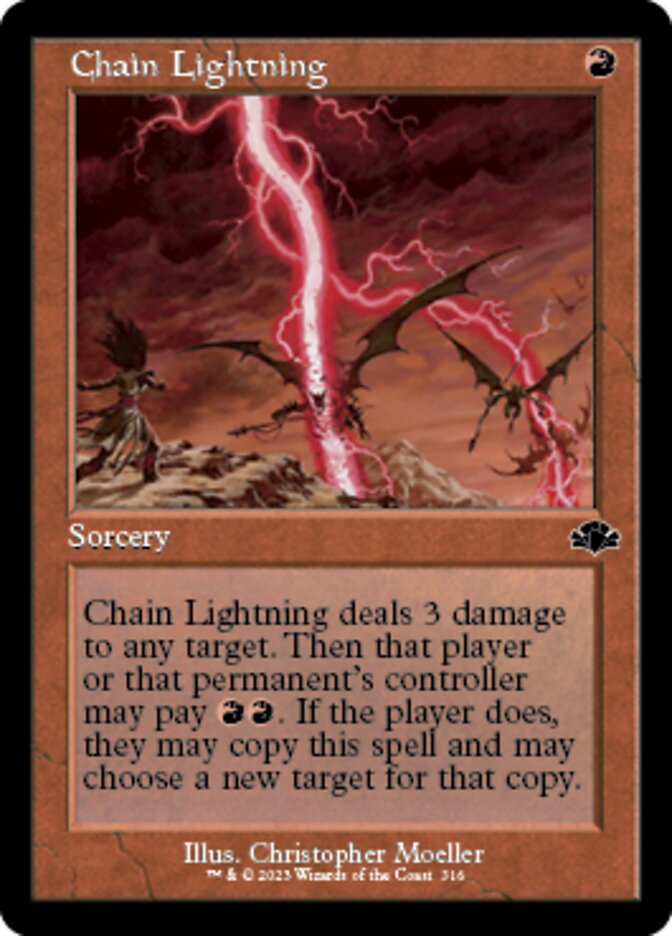 Chain Lightning (Retro) [Dominaria Remastered] | Tabernacle Games