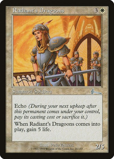 Radiant's Dragoons [Urza's Legacy] | Tabernacle Games
