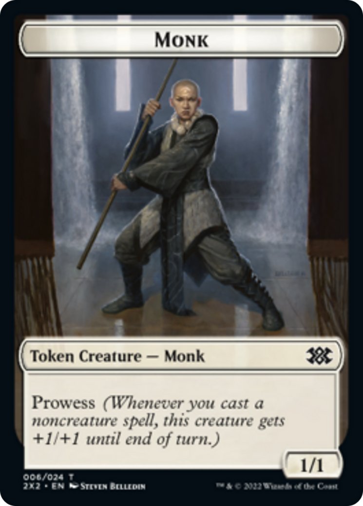 Egg // Monk Double-sided Token [Double Masters 2022 Tokens] | Tabernacle Games