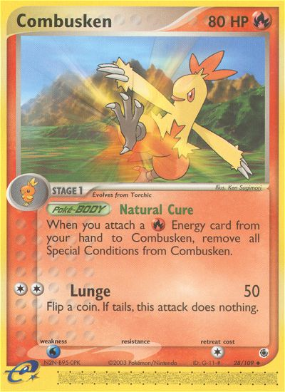 Combusken (28/109) [EX: Ruby & Sapphire] | Tabernacle Games