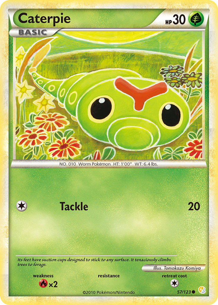Caterpie (57/123) [HeartGold & SoulSilver: Base Set] | Tabernacle Games