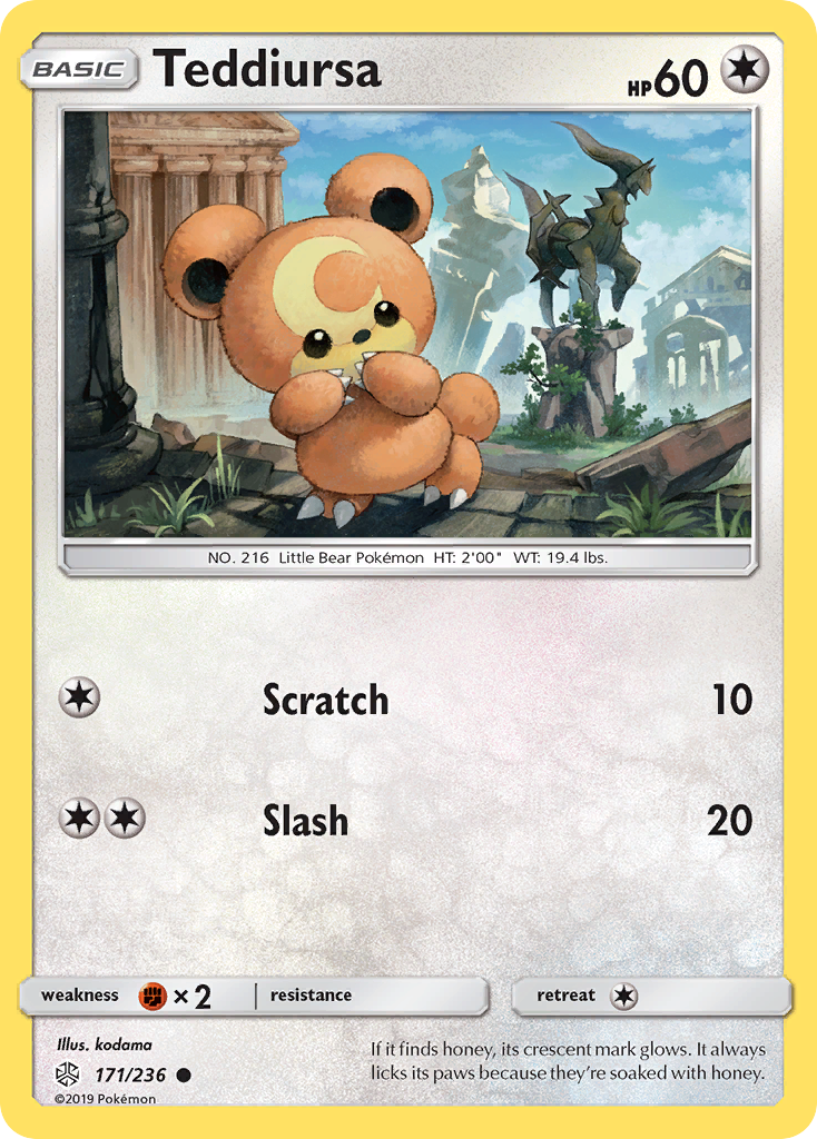 Teddiursa (171/236) [Sun & Moon: Cosmic Eclipse] | Tabernacle Games
