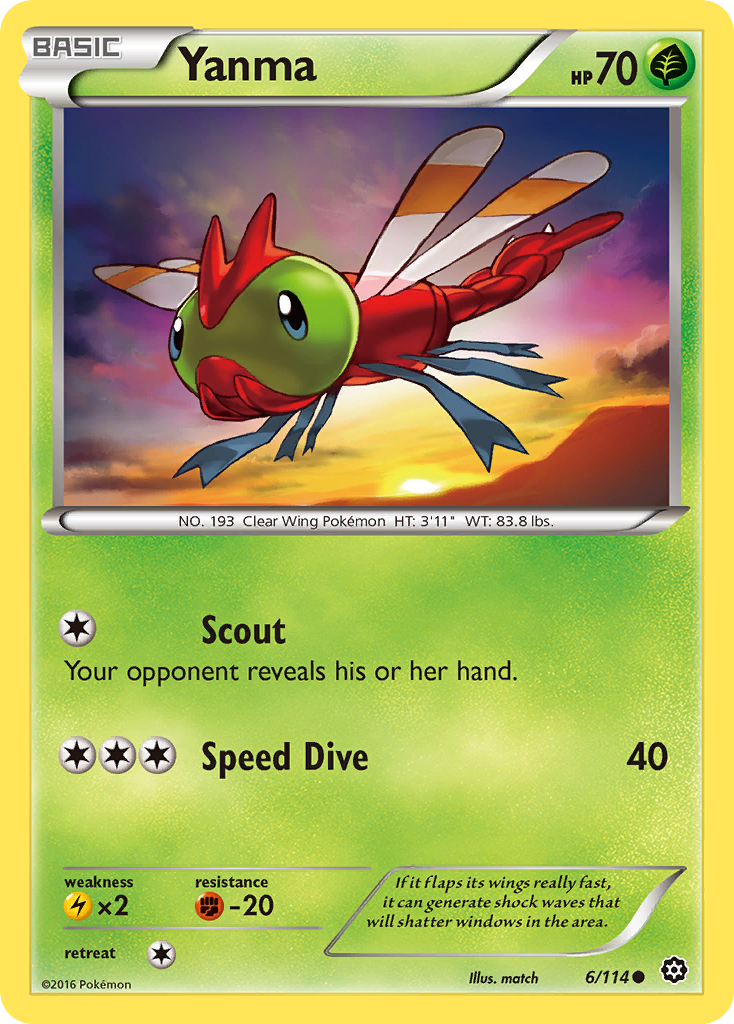 Yanma (6/114) [XY: Steam Siege] | Tabernacle Games