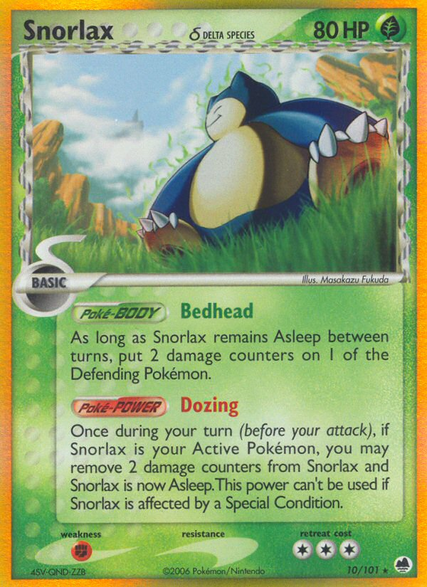 Snorlax (10/101) (Delta Species) [EX: Dragon Frontiers] | Tabernacle Games