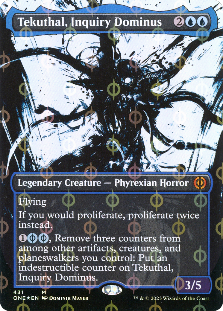 Tekuthal, Inquiry Dominus (Borderless Ichor Step-and-Compleat Foil) [Phyrexia: All Will Be One] | Tabernacle Games