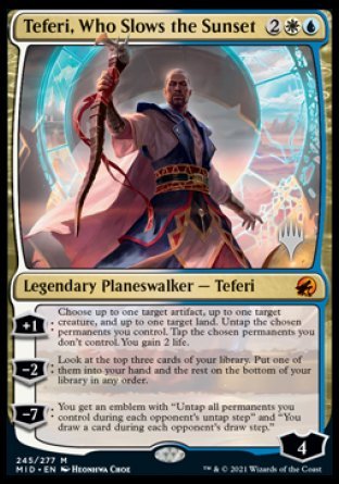 Teferi, Who Slows the Sunset (Promo Pack) [Innistrad: Midnight Hunt Promos] | Tabernacle Games